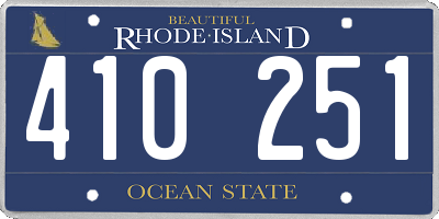RI license plate 410251