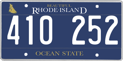 RI license plate 410252