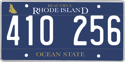 RI license plate 410256