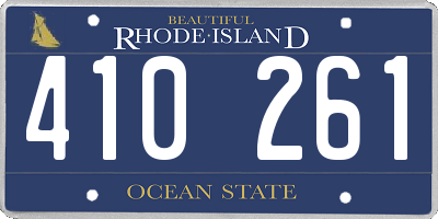 RI license plate 410261
