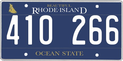 RI license plate 410266
