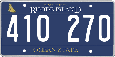 RI license plate 410270