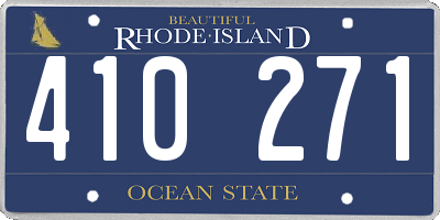 RI license plate 410271