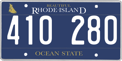 RI license plate 410280