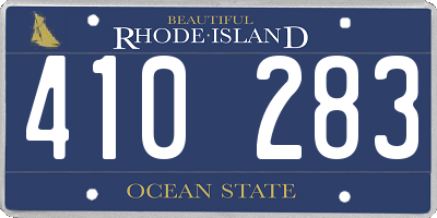 RI license plate 410283