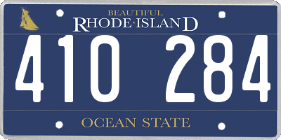 RI license plate 410284