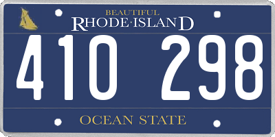 RI license plate 410298