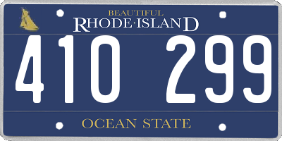 RI license plate 410299
