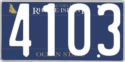 RI license plate 4103