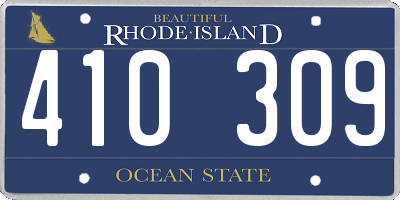 RI license plate 410309
