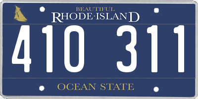 RI license plate 410311