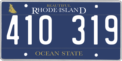 RI license plate 410319