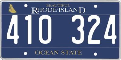 RI license plate 410324