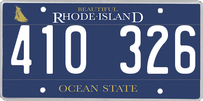RI license plate 410326