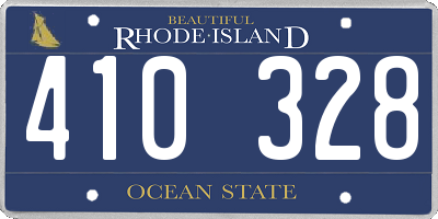 RI license plate 410328