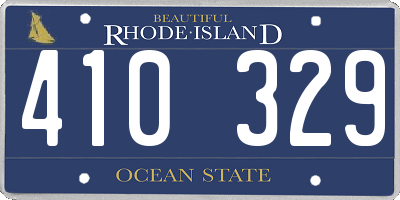 RI license plate 410329