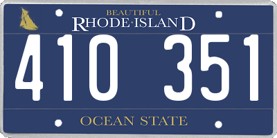 RI license plate 410351