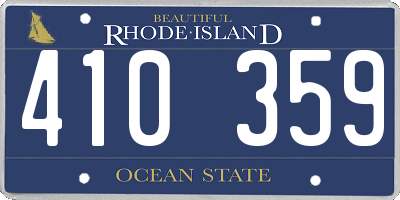 RI license plate 410359