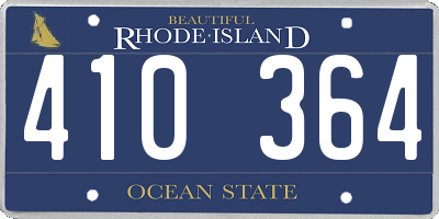 RI license plate 410364