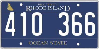 RI license plate 410366