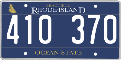 RI license plate 410370