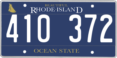 RI license plate 410372