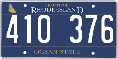 RI license plate 410376