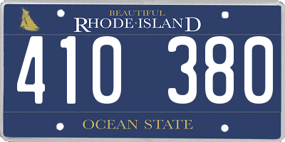 RI license plate 410380