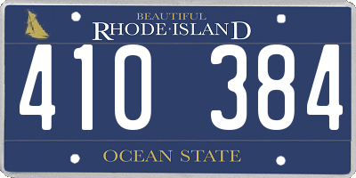 RI license plate 410384