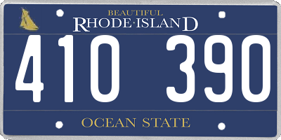 RI license plate 410390