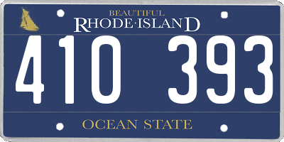 RI license plate 410393