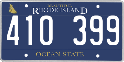 RI license plate 410399