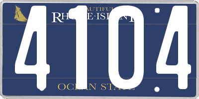 RI license plate 4104