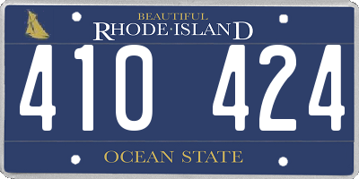 RI license plate 410424