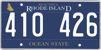 RI license plate 410426