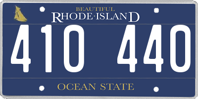 RI license plate 410440
