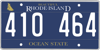 RI license plate 410464