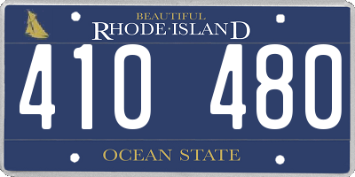 RI license plate 410480