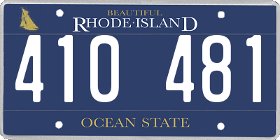RI license plate 410481