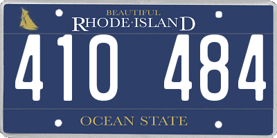 RI license plate 410484