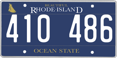 RI license plate 410486