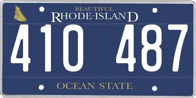 RI license plate 410487