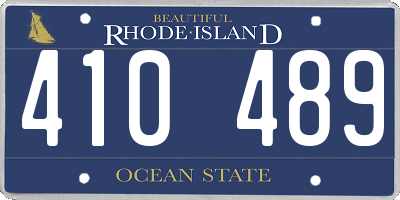 RI license plate 410489