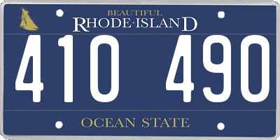 RI license plate 410490
