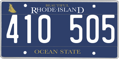 RI license plate 410505