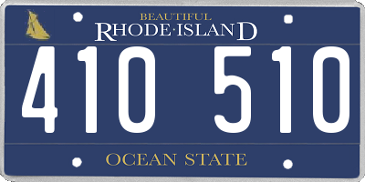 RI license plate 410510
