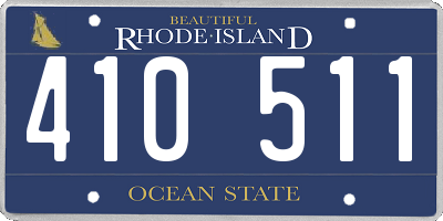 RI license plate 410511