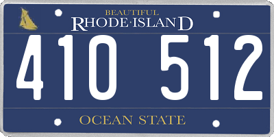 RI license plate 410512