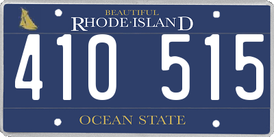 RI license plate 410515