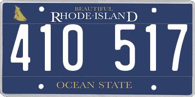 RI license plate 410517